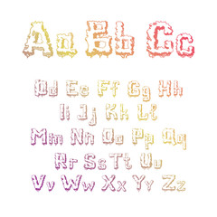 Illustration trees alphabet