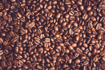 Fototapeta premium Tło ziaren kawy. Tło fasoli kawy