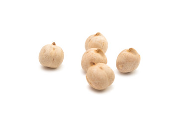 White chickpeas isolated