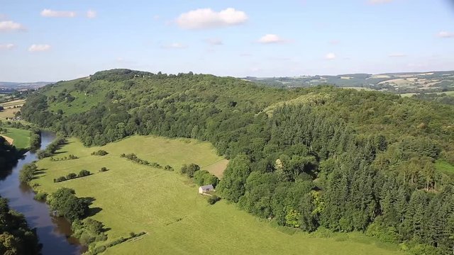 Stunning views beautiful English countryside the Wye Valley and River Wye pan