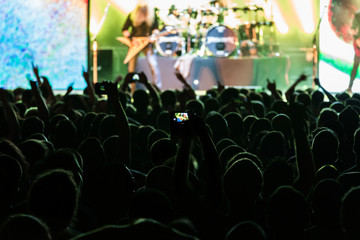 Obraz na płótnie Canvas crowd of people at a concert