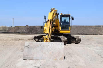 工事現場の建設機械