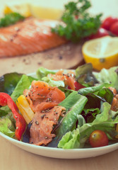 Smoked salmon salad