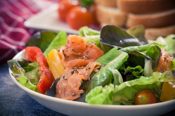 Smoked salmon salad
