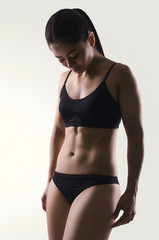 Obraz premium Sexy sport woman posing. Fitness portrait. Underwear.