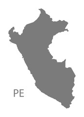 Peru Map grey