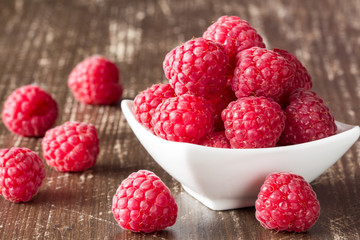 Fresh sweet raspberries.