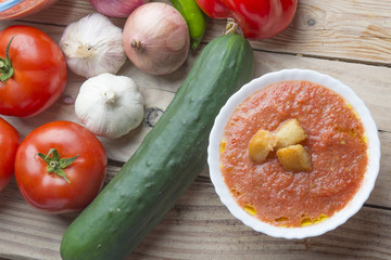 Gazpacho typical food spanish