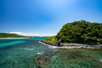Naklejka premium 角島 鳩島