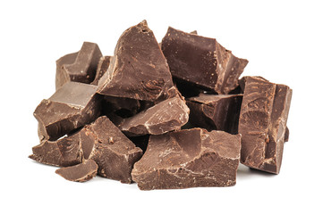 heap of dark chocolate