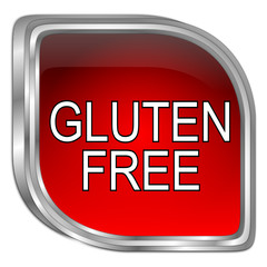 Gluten free Button - 3D illustration