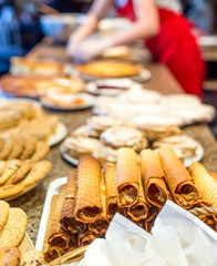 different kinds of homemade cookies on plates