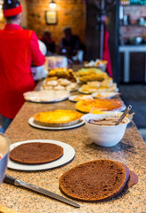 process of cooking chocolate sponge cake