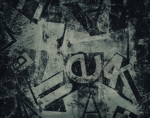 grunge collage of letters background