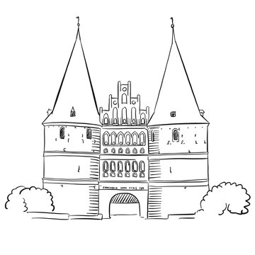Lubeck Old Gate, German Tourist Landmark