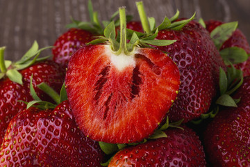 red ripe strawberries