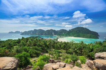 View point of Phi Phi Island at day time, Krabi, Thailand
