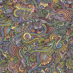 Seamless pattern with female fashion things