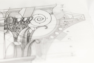 architectural drawing - detail column