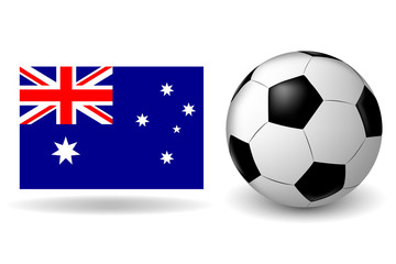 the ball and Australia flag