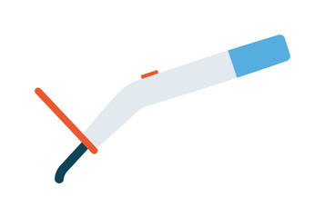 Vector dental drill equipment. Accessory medicine tool dentist in the office. Dental drill vector equipment. Dental drill equipment on a blue background