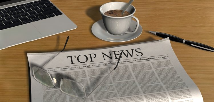Zeitung auf Schreibtisch - Top News