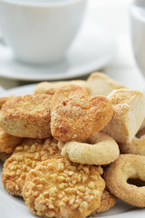 coffe or tea and shortbread biscuits