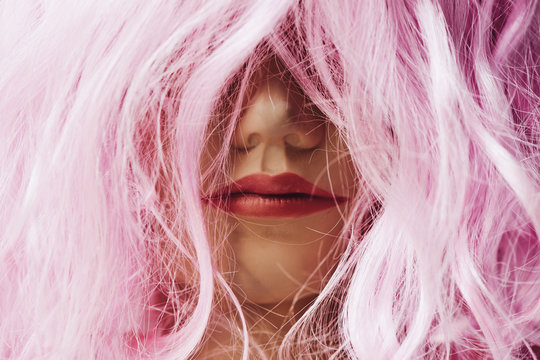 Mannequin With A Pink Wig