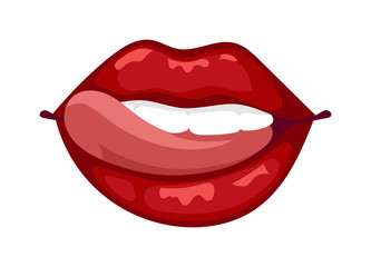 Female lips isolated on white sweet passion lust makeup mouth. Set woman lips romance cosmetic sensuality desire. Set of mouth smile woman red woman lips isolated shape romantic