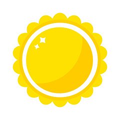 Vector sun icon isolated on white background. Sun Vector isolated summer icon design. Vector yellow sun symbol. Vector sun sun element. Sun weather icon vector sun logo isolated sign symbol