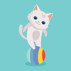 Cute cat illustration.