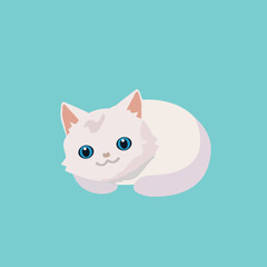 Cute cat illustration.