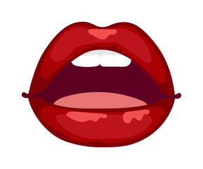 Female lips isolated on white sweet passion lust makeup mouth. Set woman lips romance cosmetic sensuality desire. Set of mouth smile woman red woman lips isolated shape romantic
