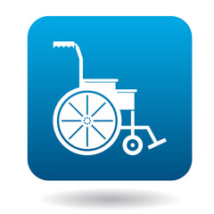 Wheelchair icon in simple style on a white background