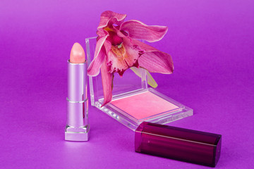 Makeup and an orchid 