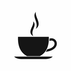 Cup of hot drink icon in simple style isolated vector illustration