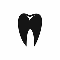 Tooth icon in simple style isolated vector illustration