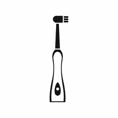 Electric toothbrush icon in simple style on a white background