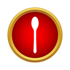 Spoon icon in simple style on a white background