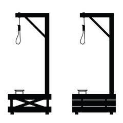 gallows set in black color illustration on white