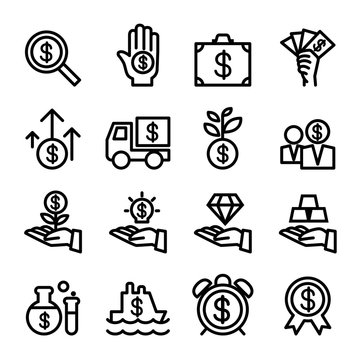 Business Financial Investment icon set