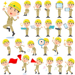 helmet construction worker man 2／同じシリーズはtoyotoyoポートフォリオ内から「親しみ　デフォルメ」と検索してください