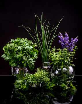 Assorted fresh herbs