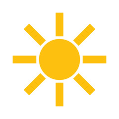 Vector sun icon isolated on white background. Sun Vector isolated summer icon design. Vector yellow sun symbol. Vector sun sun element. Sun weather icon vector sun logo isolated sign symbol