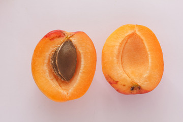One cut apricot