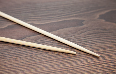 Pair of wooden sticks for eat