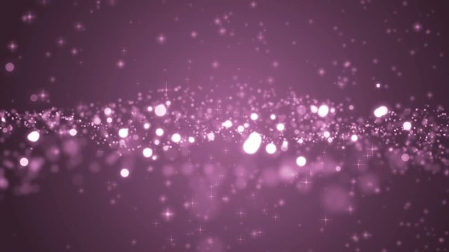  Beautiful purple background with flying particles. Seamless loop.