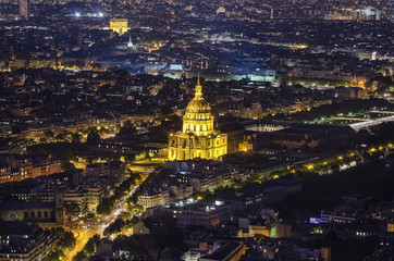 Aerial view of line 6 of Parisian metro, seen form the Montparnase tower