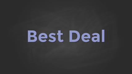 best deal with blackboard text poster and chalkboard effect vector graphic