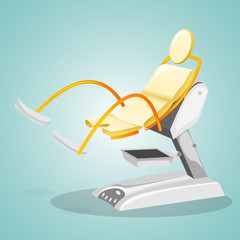 Gynecological chair for women's surveys.